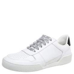 Versace White Leather Ilus Trainers Sneakers Size 41 For Women