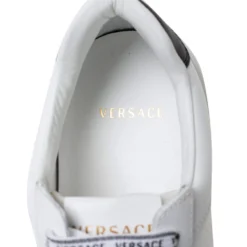 Versace White Leather Ilus Trainers Sneakers Size 41 For Women -Versace Official Website luxury women versace new shoes p608303 004