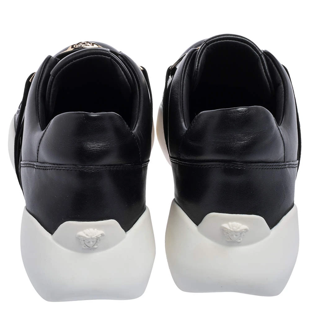 Versace Black Leather Medusa Strap Sneakers Size 39 For Women 5 Versace Black Leather Medusa Strap Sneakers Size 39 For Women - Image 5
