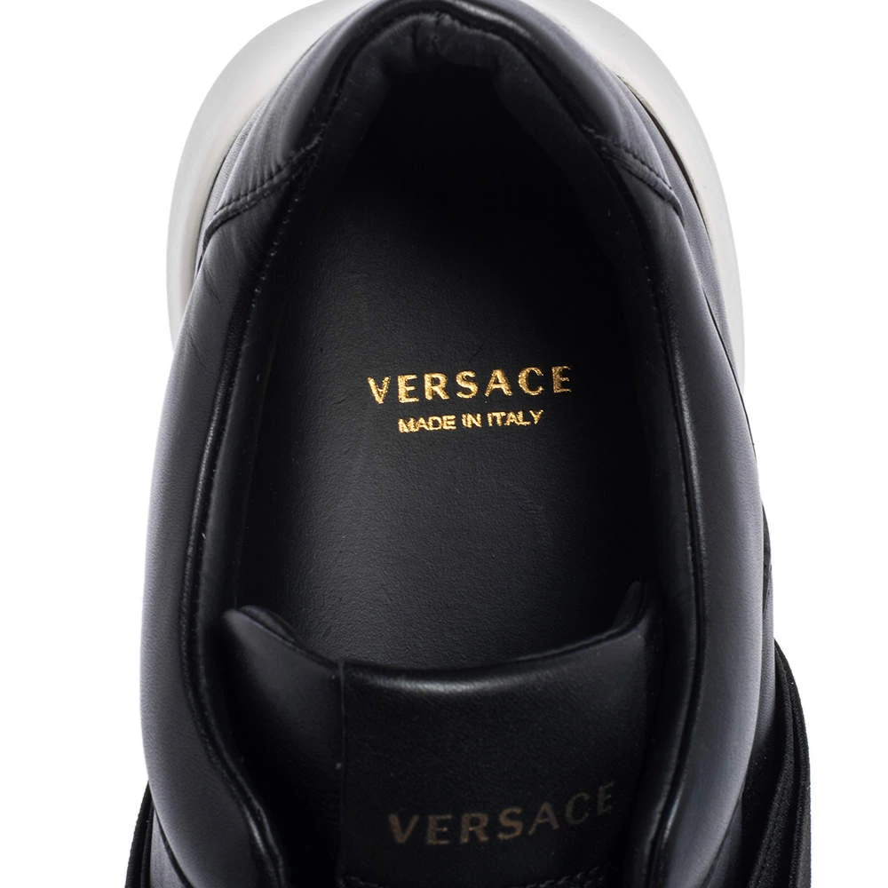 Versace Black Leather Medusa Strap Sneakers Size 39 For Women 7 Versace Black Leather Medusa Strap Sneakers Size 39 For Women - Image 7