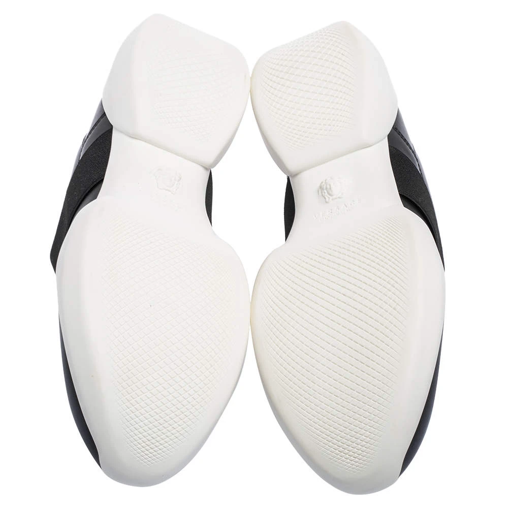 Versace Black Leather Medusa Strap Sneakers Size 39 For Women 6 Versace Black Leather Medusa Strap Sneakers Size 39 For Women - Image 6