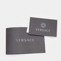 Versace Black/White Faux Fur Medusa Chain Slide Sandals Size 39.5 For Women -Versace Official Website luxury women versace new shoes p668491 010