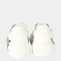 Versace White Leather Greca Logo Low Top Sneaker EU 38 For Women -Versace Official Website luxury women versace new shoes p672849 005