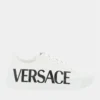 Versace White Logo Greca Sneakers Size EU 39.5 For Women