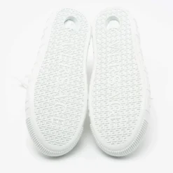 Versace White Canvas Greca Medusa Logo Patch High Top Sneakers Size 39 For Women -Versace Official Website luxury women versace new shoes p688517 001