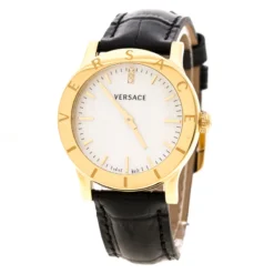 Versace White Mother Of Pearl Gold Plated Steel VQA Women's Wristwatch 33 Mm For Women