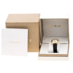 Versace White Mother Of Pearl Gold Plated Steel VQA Women's Wristwatch 33 Mm For Women -Versace Official Website luxury women versace new watches p162530 008