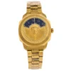Versace Black Gold Plated Stainless Steel Dylos Icon VQU05 0015 Women's Wristwatch 38 Mm For Women