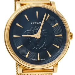 Versace Black Medusa Gold Tone Stainless Steel V-Circle VE8102119 Women's Wristwatch 38 Mm For Women -Versace Official Website luxury women versace new watches p410896 006