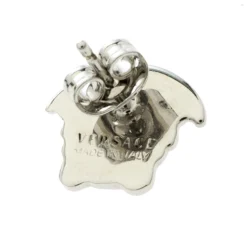 Versace Medusa Head Silver Tone Stud Earrings For Women -Versace Official Website luxury women versace used accessories p124492 005