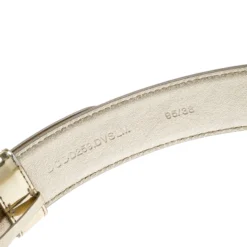 Versace Metallic Gold Leather Medusa Belt 95CM For Women -Versace Official Website luxury women versace used accessories p196612 001