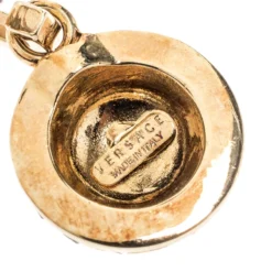 Versace Medusa Crystal Studded Gold Tone Drop Earrings For Women -Versace Official Website luxury women versace used accessories p220565 006