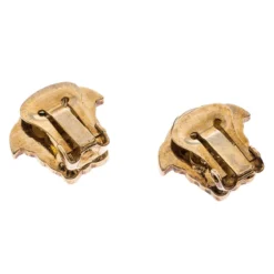 Versace Medusa Crystal Studded Gold Tone Clip-on Stud Earrings For Women 9 Versace Medusa Crystal Studded Gold Tone Clip-on Stud Earrings For Women -Versace Official Website luxury women versace used accessories p246241 003