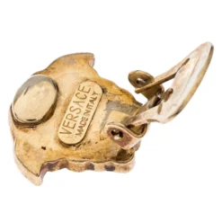 Versace Medusa Crystal Studded Gold Tone Clip-on Stud Earrings For Women 10 Versace Medusa Crystal Studded Gold Tone Clip-on Stud Earrings For Women -Versace Official Website luxury women versace used accessories p246241 004