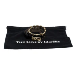 Versace Black Leather And Metal Detail Slim Logo Belt 95CM For Women -Versace Official Website luxury women versace used accessories p258548 003