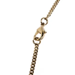 Versace Medusa Crystal Enamel Tassel Pendant Gold Tone Necklace For Women -Versace Official Website luxury women versace used accessories p260275 002