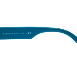 Versace Turquoise Blue/Silver Mirrored 4269 Studded Cat Eye Sunglasses For Women -Versace Official Website luxury women versace used accessories p261495 003