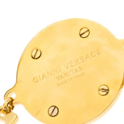 Versace Yellow Gold Tone Medusa Charm Chain Link Belt For Women -Versace Official Website luxury women versace used accessories p273038 003