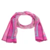 Versace Fuschia Pink Printed Silk Stole For Women