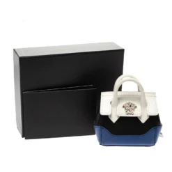 Versace Tri Color Leather Medusa Bag Coin Pouch Key Chain For Women -Versace Official Website luxury women versace used accessories p298198 007