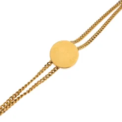 Versace Medusa Enamel Gold Tone Round Charm Chain Bracelet For Women -Versace Official Website luxury women versace used accessories p299738 006