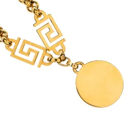 Versace Crystal Medusa Medallion Greca Gold Tone Chain Bracelet For Women -Versace Official Website luxury women versace used accessories p301491 007