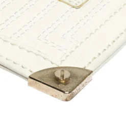 Versace White Quilted Leather Coin Purse And Key Charm For Women -Versace Official Website luxury women versace used accessories p312719 001