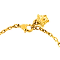Versace Vintage Gold Tone Logo Bracelet For Women -Versace Official Website luxury women versace used accessories p320967 003