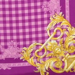 Versace Orchid Pink Medusa Print Silk Scarf For Women -Versace Official Website luxury women versace used accessories p323941 003