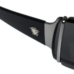 Versace Black Medusa Icon Embedded/ Grey Mod.2027 Rimless Sunglasses For Women -Versace Official Website luxury women versace used accessories p334969 004