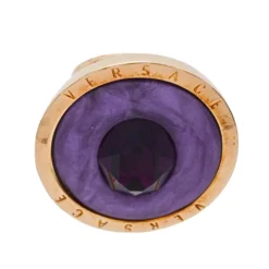 Versace Enamel Crystal Gold Tone Cocktail Ring Size 59 For Women 11 Versace Enamel Crystal Gold Tone Cocktail Ring Size 59 For Women -Versace Official Website luxury women versace used accessories p366023 002