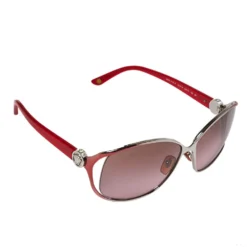 Versace Red/ Brown & Pink Gradient 2125-B Medusa Icon Aviator Sunglasses For Women