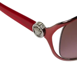 Versace Red/ Brown & Pink Gradient 2125-B Medusa Icon Aviator Sunglasses For Women -Versace Official Website luxury women versace used accessories p367307 004