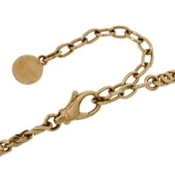 Versace Gold Tone Crystal Triple Halo Medusa Pendant Necklace For Women -Versace Official Website luxury women versace used accessories p374072 003