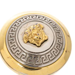 Versace Two Tone Vanitas Medusa Ring Size EU 53 For Women -Versace Official Website luxury women versace used accessories p381000 002