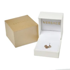 Versace Pale Gold Tone Strong Wrap Medusa Ring Size EU 50.5 For Women -Versace Official Website luxury women versace used accessories p385973 001