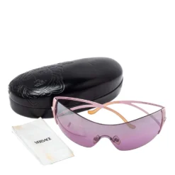 Versace Pink Tone/Dark Pink Gradient 2034 Medusa Shield Sunglasses For Women -Versace Official Website luxury women versace used accessories p404600 005