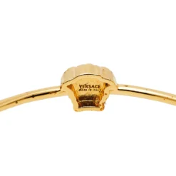 Versace Gold Tone Medusa Chain Link Cuff Bracelet For Women -Versace Official Website luxury women versace used accessories p406363 005