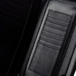 Versace Black Saffiano Leather Medusa Wallet Organizer For Women -Versace Official Website luxury women versace used accessories p408743 009