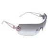 Versace Pink Metal/Grey Gradient Medusa 2036 Shield Sunglasses For Women