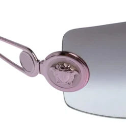 Versace Pink Metal/Grey Gradient Medusa 2036 Shield Sunglasses For Women -Versace Official Website luxury women versace used accessories p411453 004