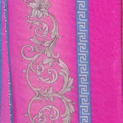 Versace Pink Baroque Print Silk Chiffon Stole For Women -Versace Official Website luxury women versace used accessories p413282 002