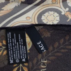 Versace Black Baroque Print Crepe Silk Stole For Women -Versace Official Website luxury women versace used accessories p417618 004
