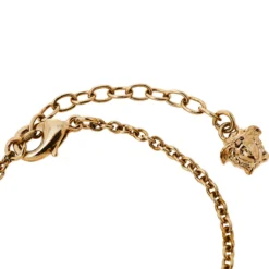 Versace Black Medusa Charm Gold Tone Chain Bracelet For Women -Versace Official Website luxury women versace used accessories p448623 002