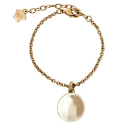 Versace Black Medusa Charm Gold Tone Chain Bracelet For Women -Versace Official Website luxury women versace used accessories p448623 003