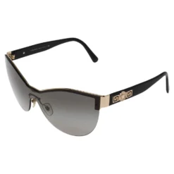 Versace Black Acetate 2144 Shield Sunglasses For Women -Versace Official Website luxury women versace used accessories p463498 004