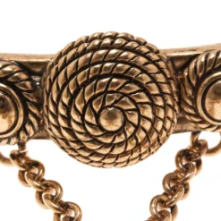 Versace Gold-Plated Chain Linked Ring And Bangle 19CM Size 54 For Women 11 Versace Gold-Plated Chain Linked Ring And Bangle 19CM Size 54 For Women -Versace Official Website luxury women versace used accessories p4740 0004