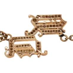 Versace Gold-Plated Chain Linked Ring And Bangle 19CM Size 54 For Women 13 Versace Gold-Plated Chain Linked Ring And Bangle 19CM Size 54 For Women -Versace Official Website luxury women versace used accessories p4740 0006