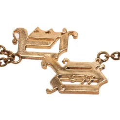 Versace Gold-Plated Chain Linked Ring And Bangle 19CM Size 54 For Women 15 Versace Gold-Plated Chain Linked Ring And Bangle 19CM Size 54 For Women -Versace Official Website luxury women versace used accessories p4740 0008