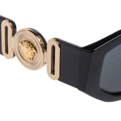 Versace Black / Grey 4361 Medusa Biggie Rectangle Sunglasses For Women -Versace Official Website luxury women versace used accessories p498137 001